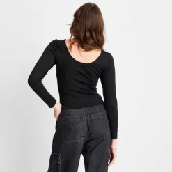 Women's Long Sleeve Slim Fit Reversible Seamless T-Shirt - A New Day™