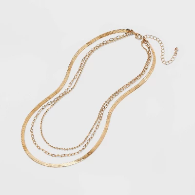 Chain Multi-Strand Necklace - A New Day™ Gold - Image 2