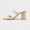 Women's Audra Mule Heels - A New Day™ Cream
