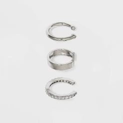 Sterling Silver Cubic Zirconia Ear Cuff Set - A New Day™
