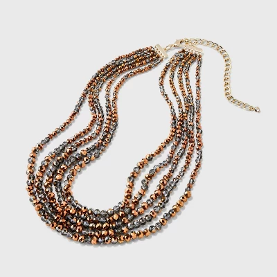 Beaded Multi-Strand Necklace Set 5pc - A New Day™ - Image 2