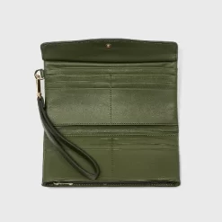 Flap Pouch With Folded Double Interior Wristlet - A New Day™