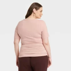 Women's Elbow Sleeve Slim Fit Crew Neck T-Shirt - A New Day™