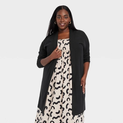 Women's Long Layering Duster Cardigan - A New Day™ - Image 3
