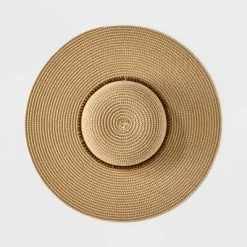 Wide Brim Straw With Beads Floppy Hat - A New Dayâ„¢