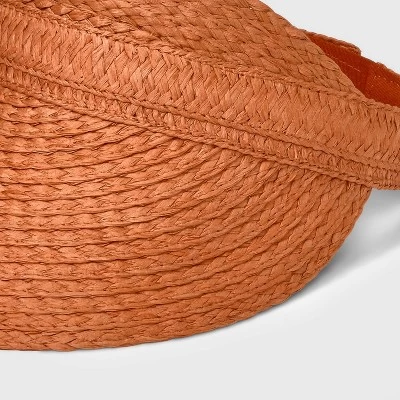 Braided Straw Visor Hat - A New Day™ Rust - Image 2