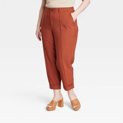 Women's High-Rise Slim Fit Effortless Pintuck Ankle Pants - A New Day™ - Image 3