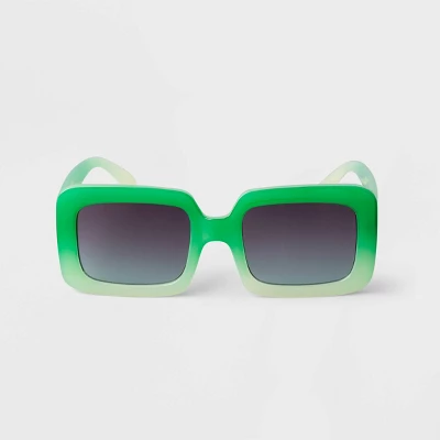 Women's Oversized Plastic Retro Rectangle Sunglasses - A New Day™ - Image 4