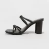 Women's Romy Knotted Heels - A New Day™ Jet Black