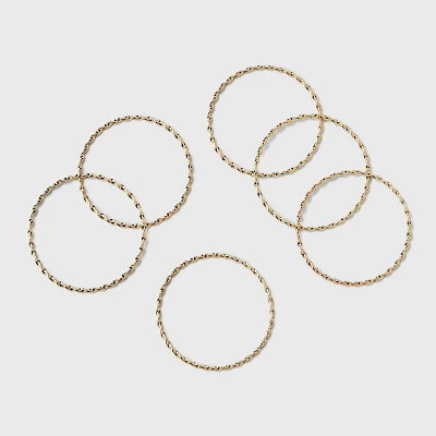 Twisted Bangle Bracelet Set 6pc - A New Day™ Gold - Image 2