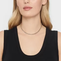 Crystal Rhinestone Chain Necklace - A New Day™ Gold