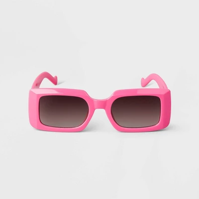 Women's Plastic Rectangle Sunglasses - A New Day™ - Image 3
