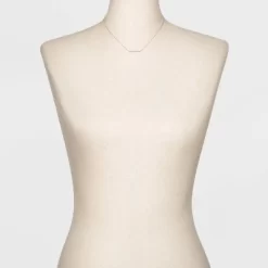 Sterling Silver Bezel Cubic Zirconia Bar Chain Necklace - A New Day™ Silver/Clear