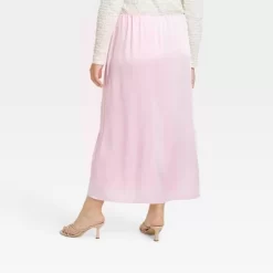 Women's Satin Slip Skirt - A New Day™ Light Pink
