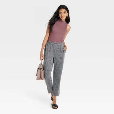 Women's High-Rise Slim Straight Fit Ankle Pull-On Pants - A New Day™ Heathered Gray XS - Image 2