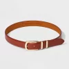 Women's Double Buckle Belt - A New Day™ Cognac