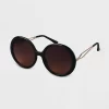 Women's Oversized Round Sunglasses - A New Day™ Black