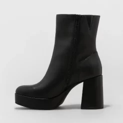 Women's Blythe Platform Boots - A New Day™ Black