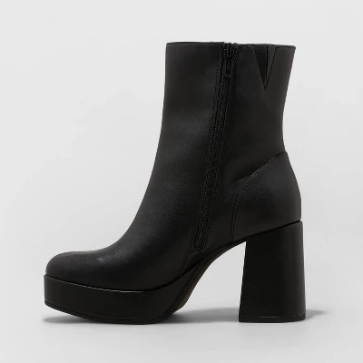 Women's Blythe Platform Boots - A New Day™ Black