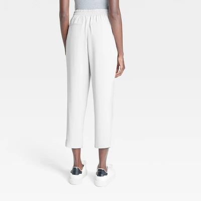 Women's High-Rise Tapered Fluid Ankle Pull-On Pants - A New Day™ Gray
