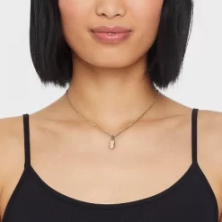 14K Gold Plated Cubic Zirconia Design Pendant Necklace - A New Dayâ„¢