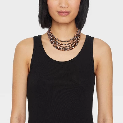 Beaded Multi-Strand Necklace Set 5pc - A New Day™ - Image 4