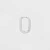 Silver Plated Oval Hinged Endless Hoop Earrings - A New Day™ Silver