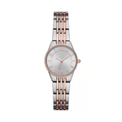 Women's Slim Bracelet Watch - A New Day™ Silver/Rose Pink