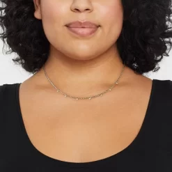 14K Gold Plated Cubic Zirconia Curb Chain Necklace - A New Dayâ„¢