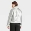 Women's Metallic Shearling Moto Jacket - A New Day™
