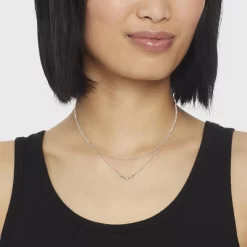 Stone Multi-Strand Necklace - A New Day™ Silver