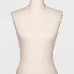 Sterling Silver Pave Cubic Zirconia Cross Pendant Necklace - A New Day™ Silver/Clear