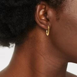 14K Gold Plated Click Top Hoop Earrings - A New Dayâ„¢ Gold